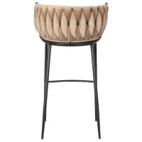 Scaun de bar Mebel Elite Flores Catifea / Metal / Beige photo 4