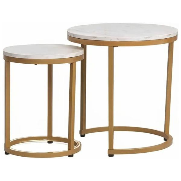 Set măsuțe de cafea Signal HOLA 5631069 White marble photo 1