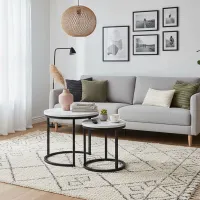 Set măsuțe de cafea Signal HOLA 5631069 White marble photo 4