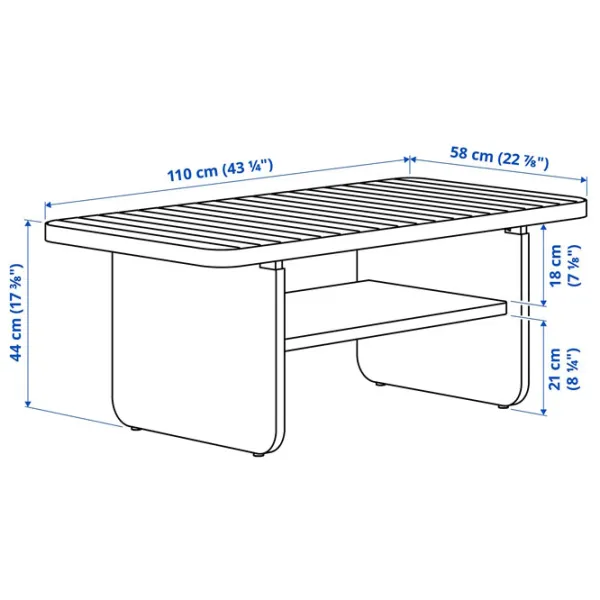 Măsuță de cafea Ikea Vittskar 5870595 Dark Gray photo 4