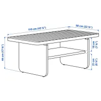 Măsuță de cafea Ikea Vittskar 5870595 Dark Gray photo 4