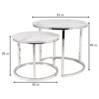 Set măsuțe de cafea Signal Atlanta B II 5630789 White marble photo 5