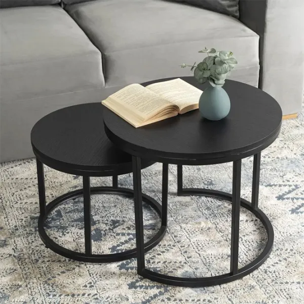 Set măsuțe de cafea Mebel Elite Manu 5718402 Black photo 4