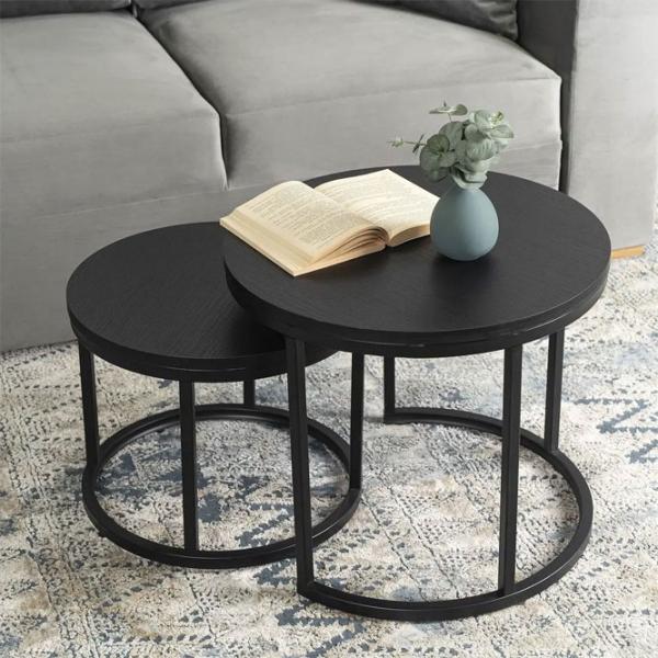 Set măsuțe de cafea Mebel Elite Manu 5718402 Black photo 4