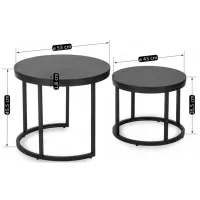 Set măsuțe de cafea Mebel Elite Manu 5718402 Black photo 7