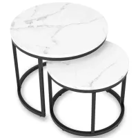 Set măsuțe de cafea Mebel Elite Dafne 5718303 White marble photo 2