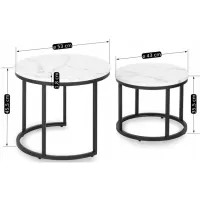Set măsuțe de cafea Mebel Elite Dafne 5718303 White marble photo 7