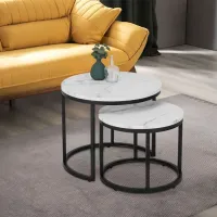 Set măsuțe de cafea Mebel Elite Dafne 5718303 White marble photo 8
