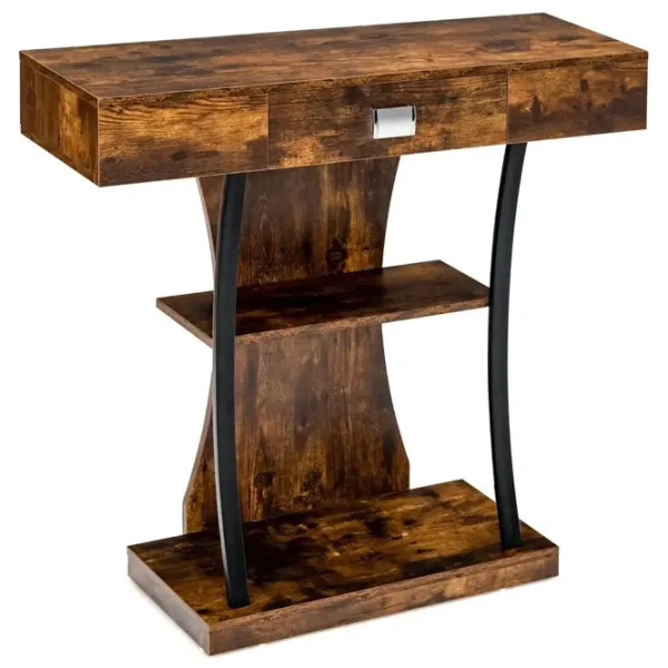 Masă consolă Costway JV10598CF Brown / MDF photo 1