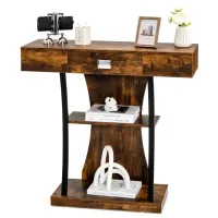 Masă consolă Costway JV10598CF Brown / MDF photo 2