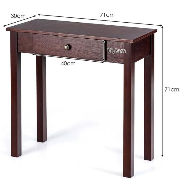 Masă consolă Costway HW65910CF Brown / MDF photo 3