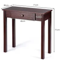 Masă consolă Costway HW65910CF Brown / MDF photo 3