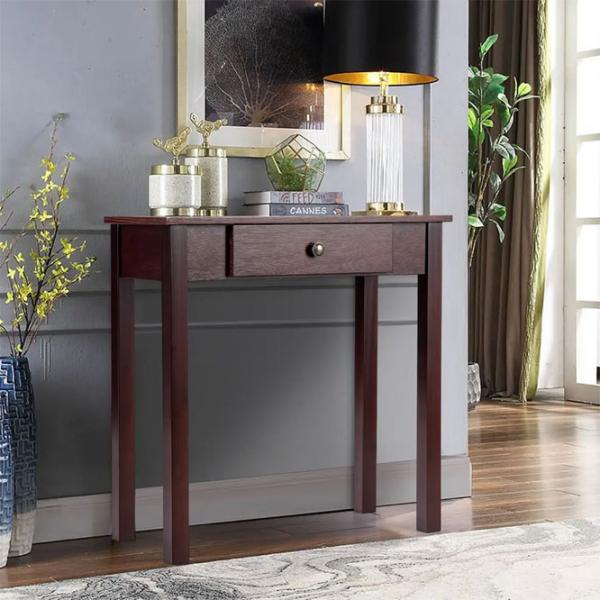 Masă consolă Costway HW65910CF Brown / MDF photo 5