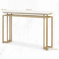 Консольный стол Costway JV11202WH Белый / Металл photo 4