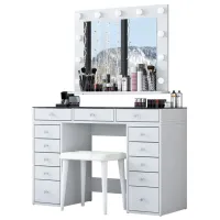 Туалетный столик Mirage Meble BJ156 ДСП / White photo 2