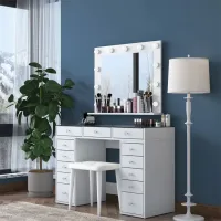 Туалетный столик Mirage Meble BJ156 ДСП / White photo 4