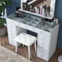 Туалетный столик Mirage Meble BJ156 ДСП / White photo 5