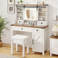 Туалетный столик Costway HU10924DE-WH+ МДФ / White photo 2