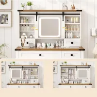 Туалетный столик Costway HU10924DE-WH+ МДФ / White photo 6