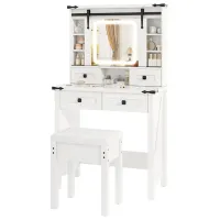 Туалетный столик Costway HU10928DE-WH+ МДФ / White