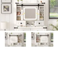 Masă de toaletă Costway HU10928DE-WH+ MDF / White photo 6