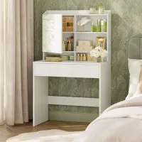 Туалетный столик Vasagle RDT118W01 ДСП / White photo 3