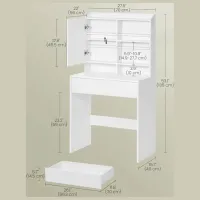 Туалетный столик Vasagle RDT118W01 ДСП / White photo 6