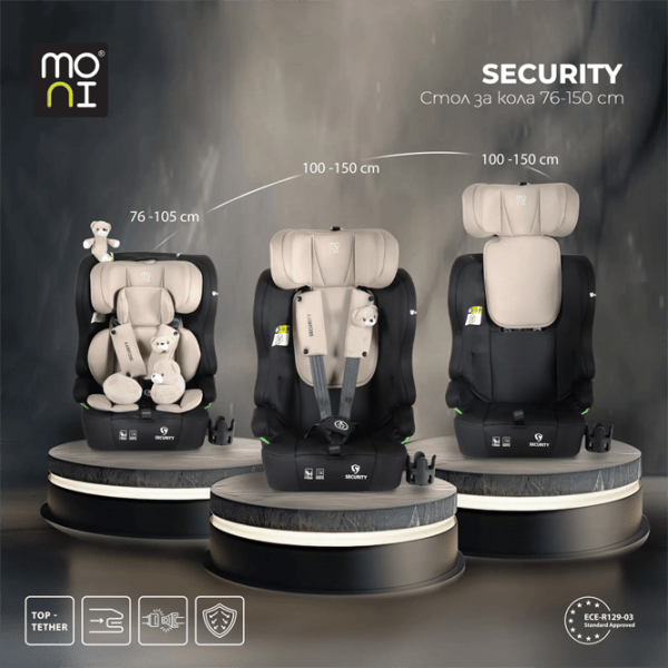 Scaun auto Moni Security  1 an - 12 ani / 36 kg / Beige photo 9