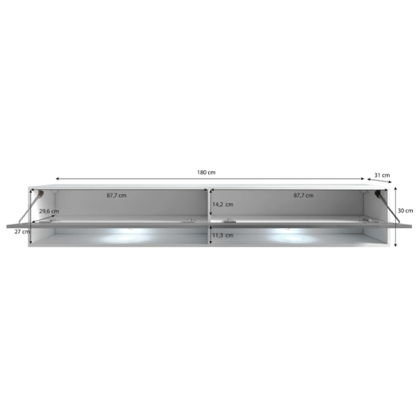 Comodă TV Bratex Lowboard A 180 30 x 180 x 31 / PAL photo 4