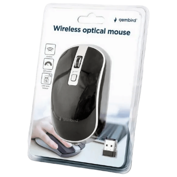 Mouse Gembird MUSW-4B-06-BS Black photo 4