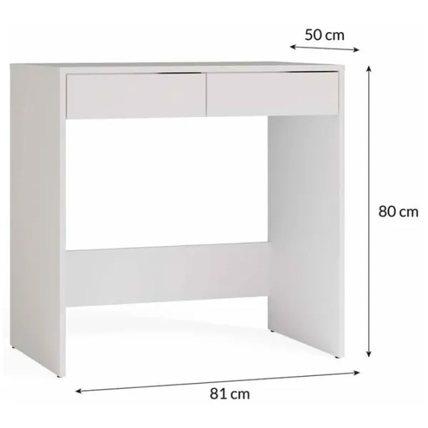 Masă de toaletă TopEshop Marina 2S PAL / White photo 6