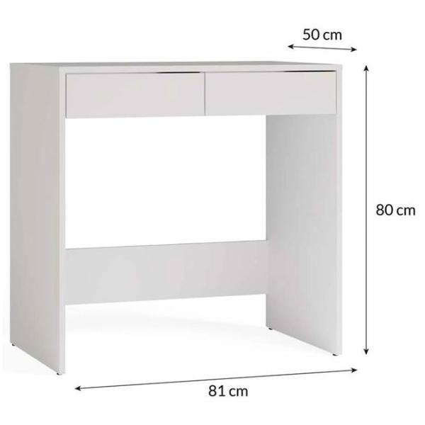 Masă de toaletă TopEshop Marina 2S PAL / White photo 6
