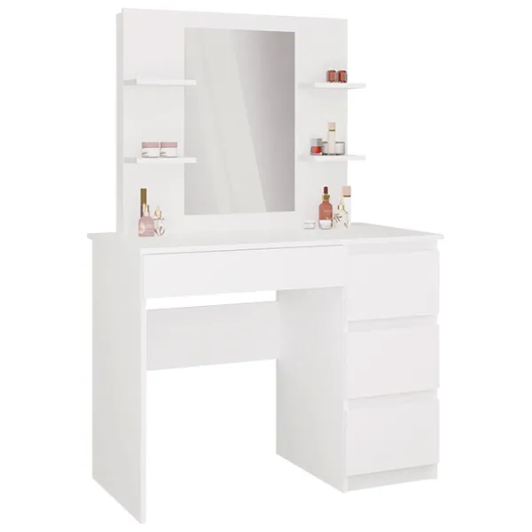 Masă de toaletă TopEshop Marina 4P Mijas Right PAL / White photo 1