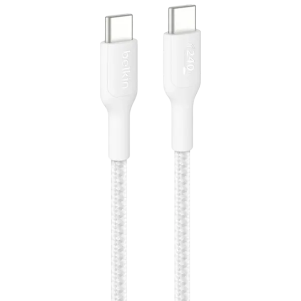 Кабель для телефона Braid Belkin USB Type-C + USB Type-C 2 м / Белый photo 1