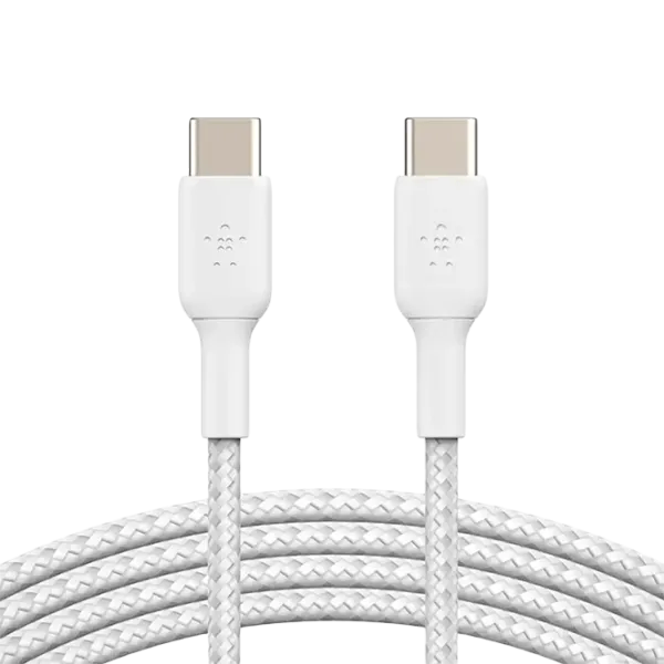 Кабель для телефона Braid Belkin USB Type-C + USB Type-C 1 м / Белый photo 1