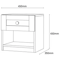 Тумбочки Fabrik Home Mezzo 2 45 x 45 x 35см / ЛДСП / Белый ясень photo 5