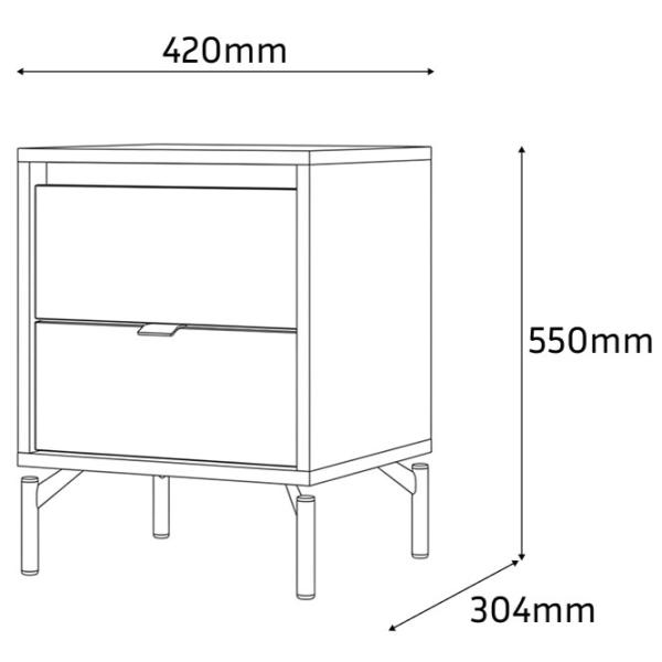 Noptiere Fabrik Home Marshal 55 x 42 x 30.4 / PAL / Cashmere photo 5