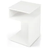 Тумбочки Costway JV11241WH 50 x 33 x 30см / Инженерная доска / White photo 2