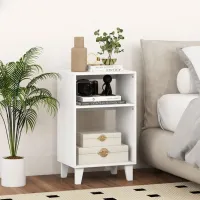 Тумбочки Costway JV11694WH 65 x 39.5 x 29.5см / Инженерная доска / White photo 2