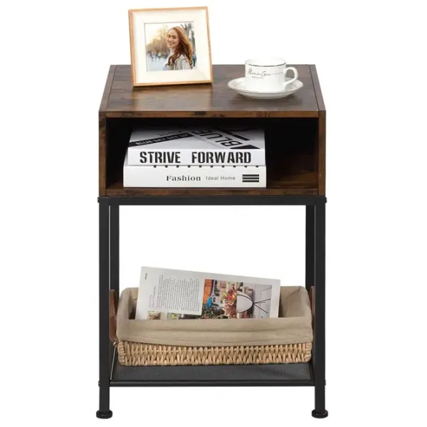 Noptiere Costway JV11179CF 58 x 40 x 40 / Metal / Maro photo 1