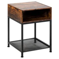Тумбочки Costway JV11179CF 58 x 40 x 40см / Металл / Коричневый photo 2