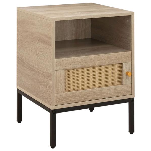 Noptiere Costway HU10620OA-1 57 x 40 x 40 / Placă de inginerie / Lemn natural Negru photo 1