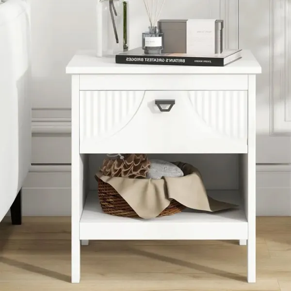 Noptiere Costway JV11403WH 50 x 45 x 40 / MDF / White photo 5