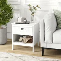 Noptiere Costway JV11403WH 50 x 45 x 40 / MDF / White photo 7