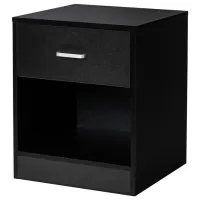 Тумбочки Costway JV10219DK-1 55 x 45 x 42.5см / ПВХ / Black photo 2