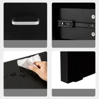 Тумбочки Costway JV10219DK-1 55 x 45 x 42.5см / ПВХ / Black photo 4