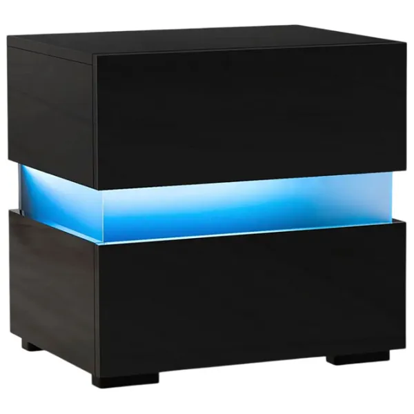 Noptiere Costway JV10830DK 45 x 45 x 35 / MDF / Black photo 1