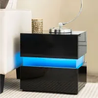Тумбочки Costway JV10830DK 45 x 45 x 35см / МДФ / Black photo 6