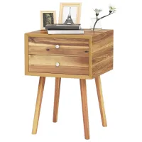 Тумбочки Costway HU10553NA 59.5 x 40 x 40см / Массив / Натуральное Дерево photo 2