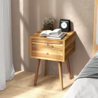 Тумбочки Costway HU10553NA 59.5 x 40 x 40см / Массив / Натуральное Дерево photo 4